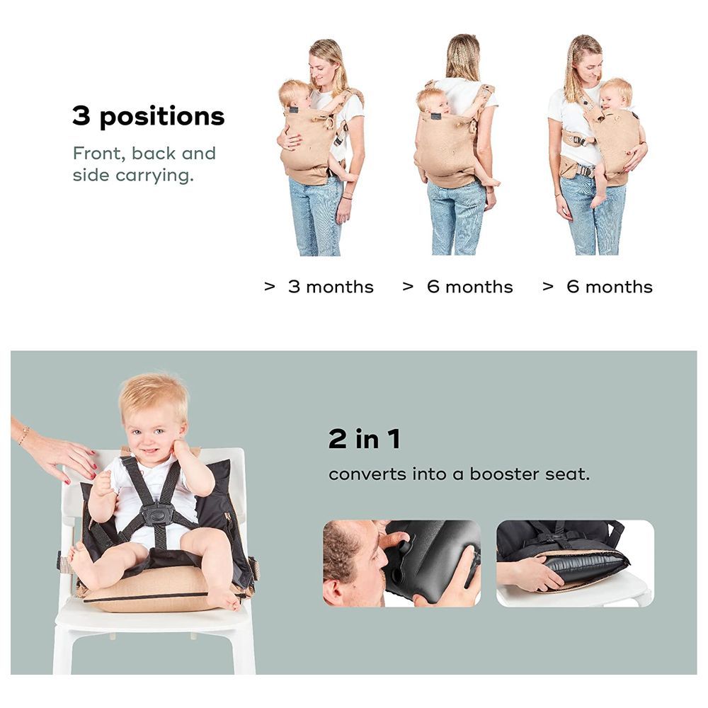 Babymoov - Moov & Boost Baby Carrier - Hazelnut 