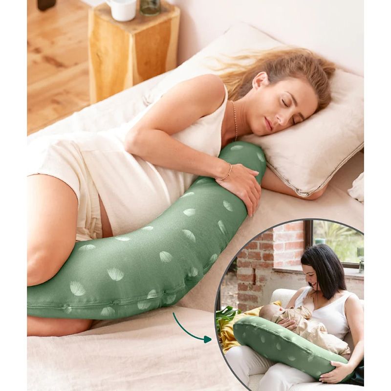 Babymoov - B.Love Cotton 2-in-1 Pregnancy & Nursing Pillow - Green