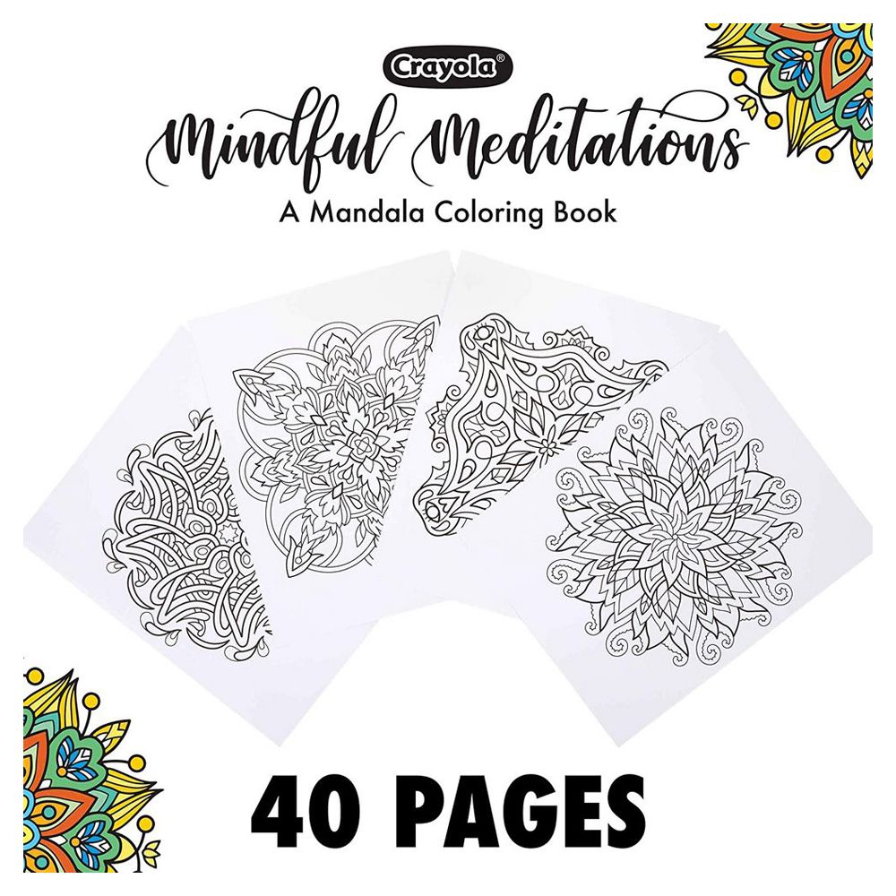 Crayola - 40-Page Coloring Book Mindful Meditations