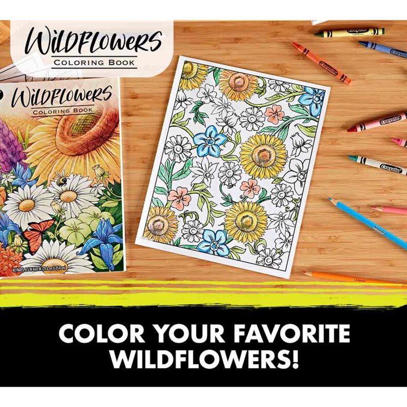 Crayola - 40-Page Colouring Book - Wildflowers