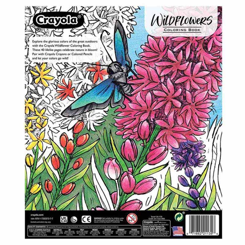 Crayola - 40-Page Colouring Book - Wildflowers