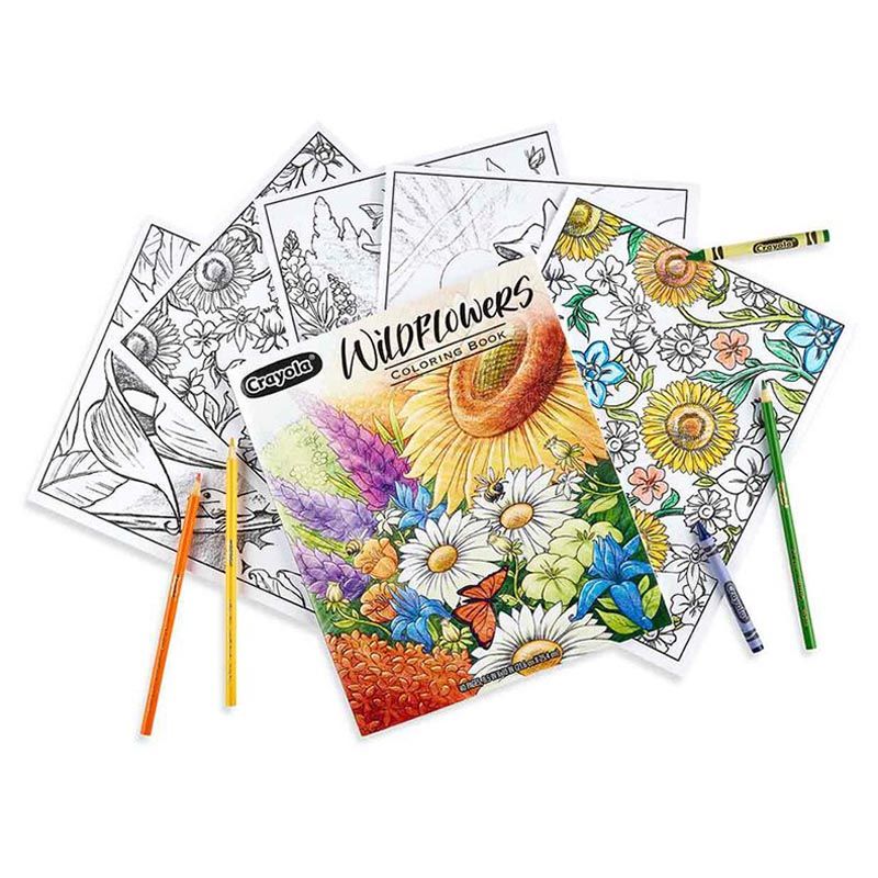 Crayola - 40-Page Colouring Book - Wildflowers