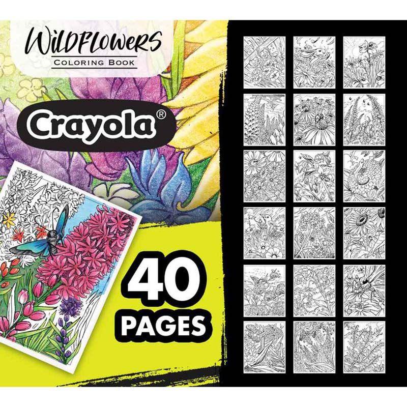 Crayola - 40-Page Colouring Book - Wildflowers