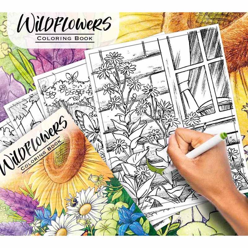 Crayola - 40-Page Colouring Book - Wildflowers