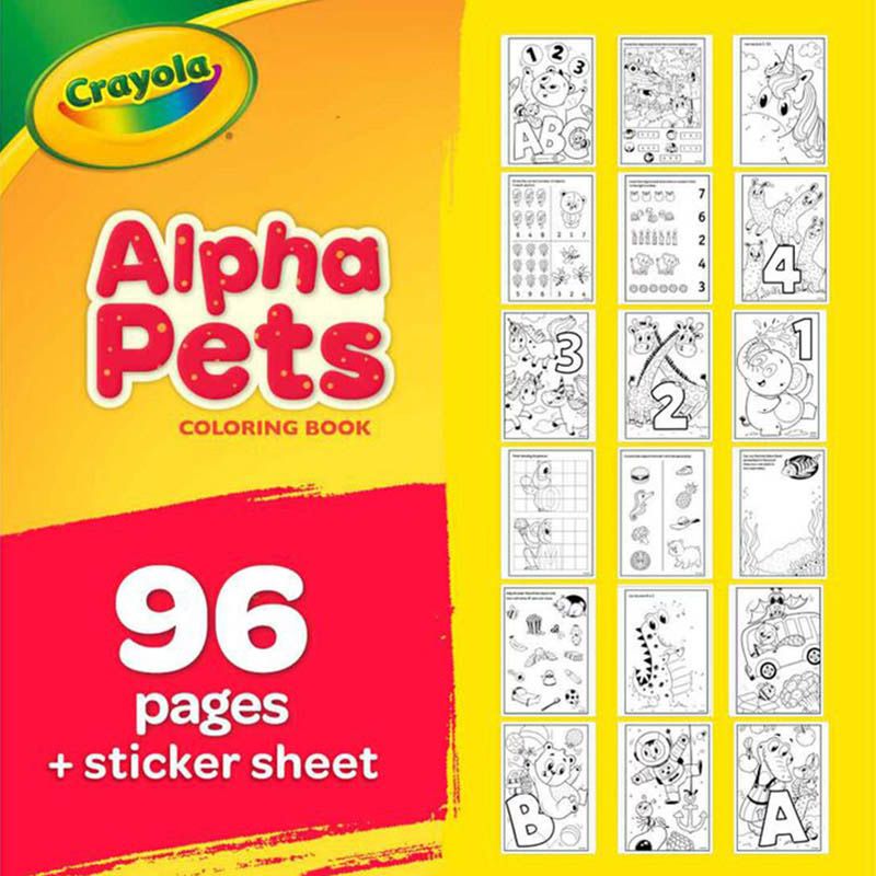 Crayola - 96-Page Colouring Book - AlphaPets