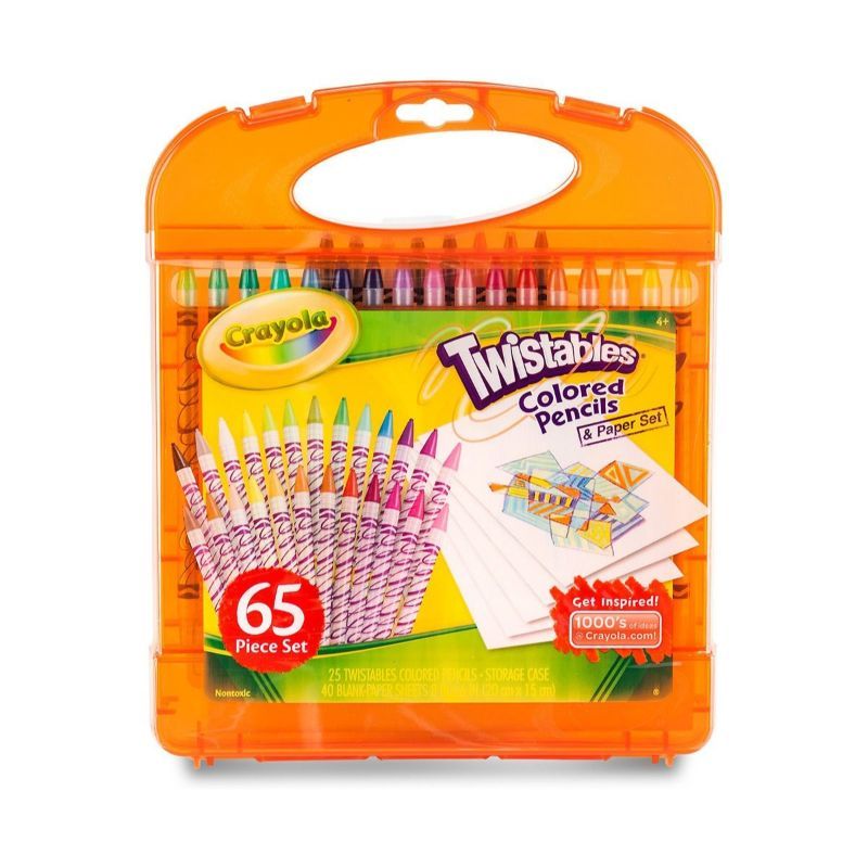 Crayola - Twistables Colored Pencils & Paper 65 Piece Set