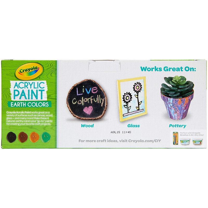 Crayola - 40z. Multi-Surface Acrylic Earth Colors - 4pcs