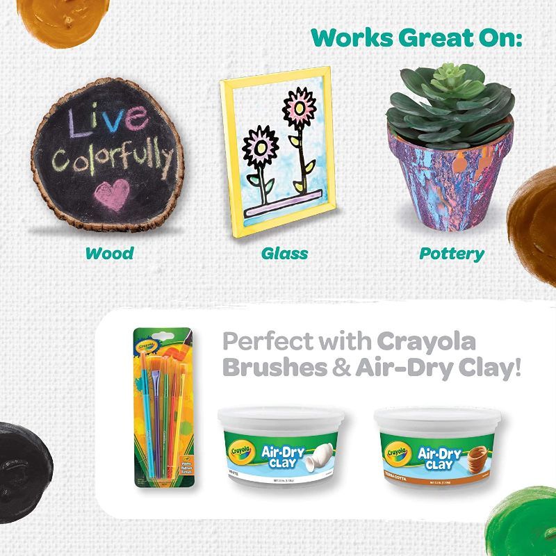 Crayola - 40z. Multi-Surface Acrylic Earth Colors - 4pcs