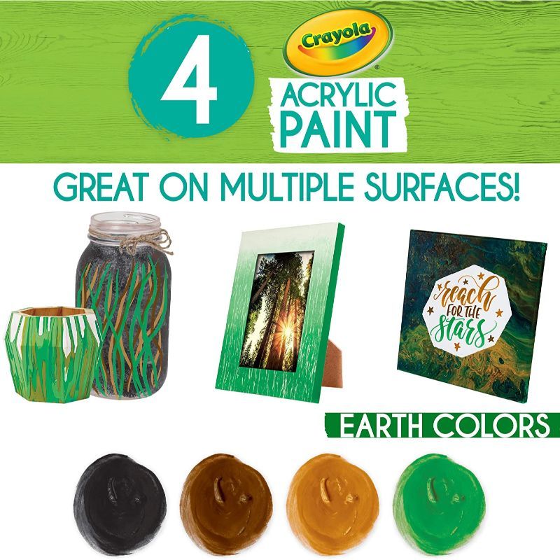 Crayola - 40z. Multi-Surface Acrylic Earth Colors - 4pcs