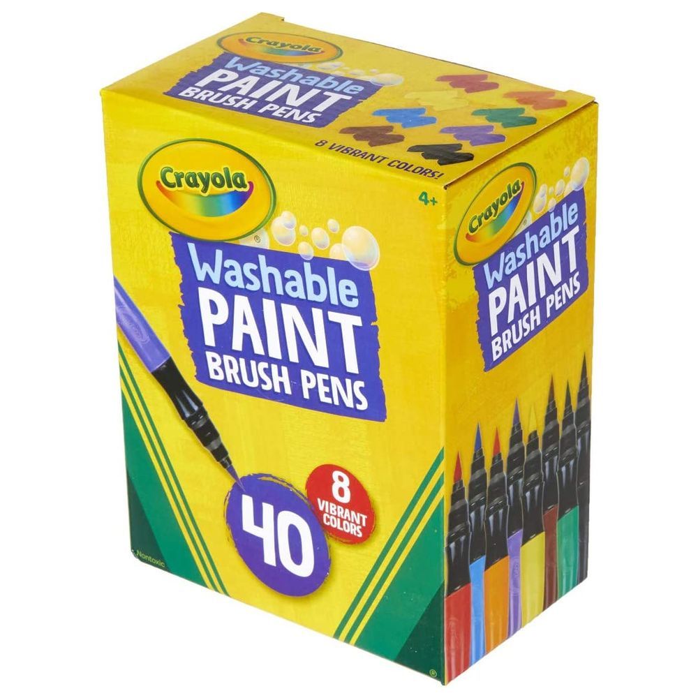 Crayola - Easy to Remove Washable Paint Brush Pens 40pcs