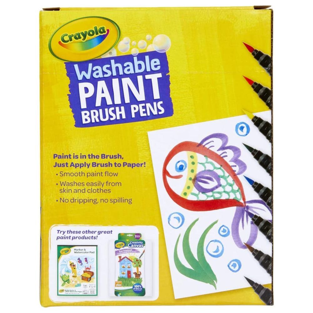 Crayola - Easy to Remove Washable Paint Brush Pens 40pcs