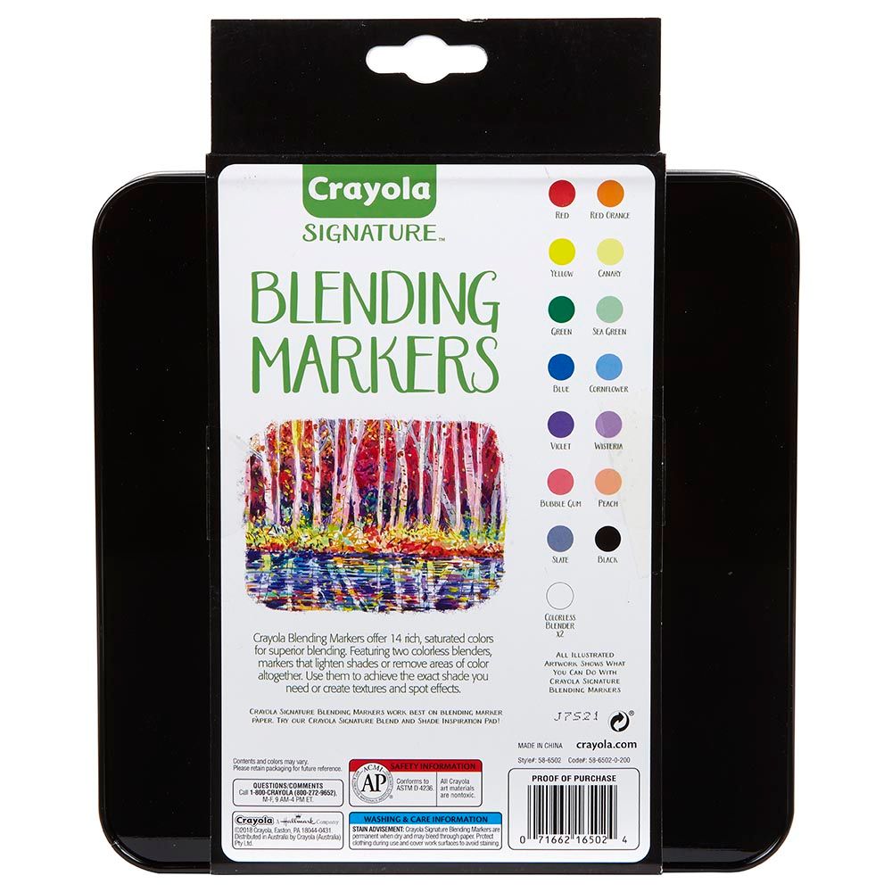 Crayola - Signature Blending Markers w/ Tin - 16pcs