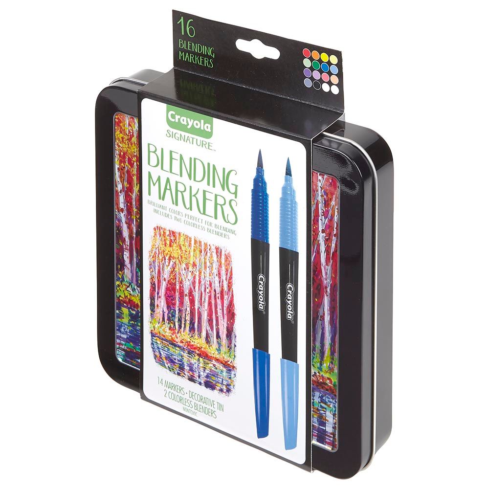 Crayola - Signature Blending Markers w/ Tin - 16pcs