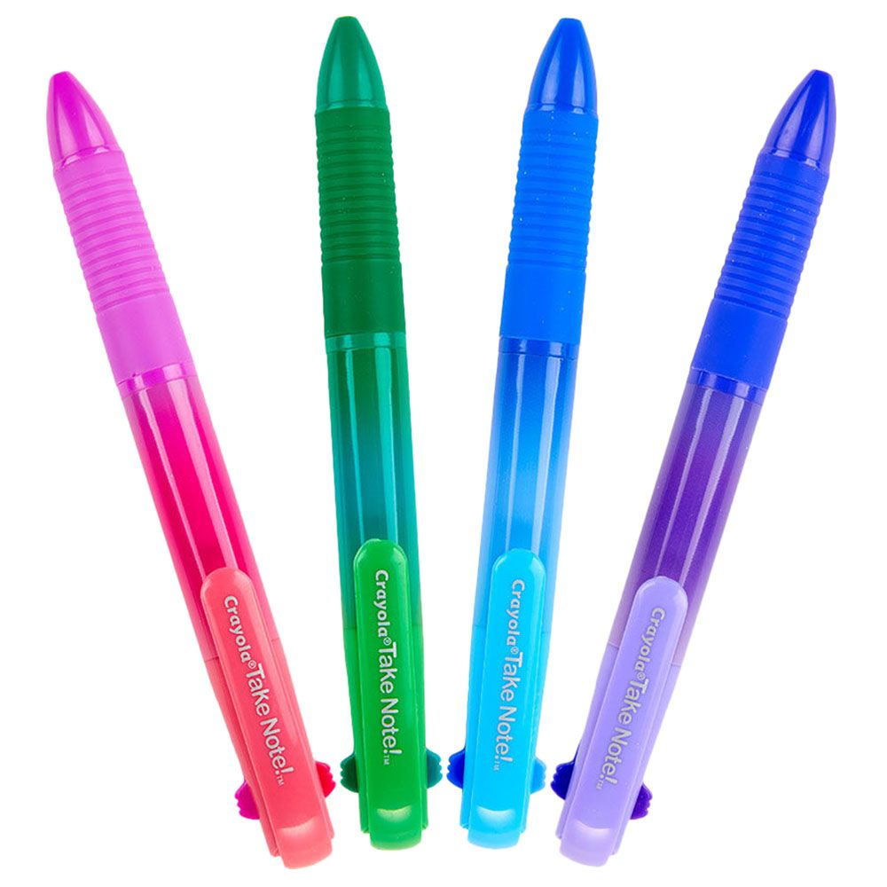 Crayola - Take Note Washable Gel Pens - 4pcs - Ombre