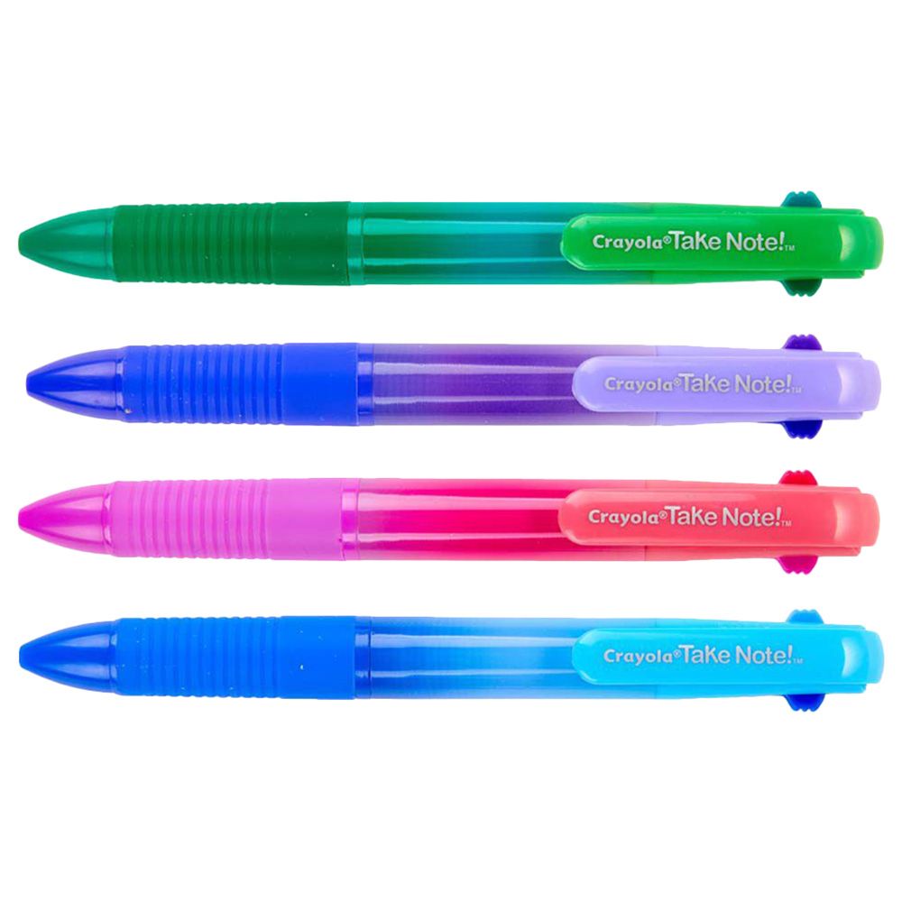 Crayola - Take Note Washable Gel Pens - 4pcs - Ombre