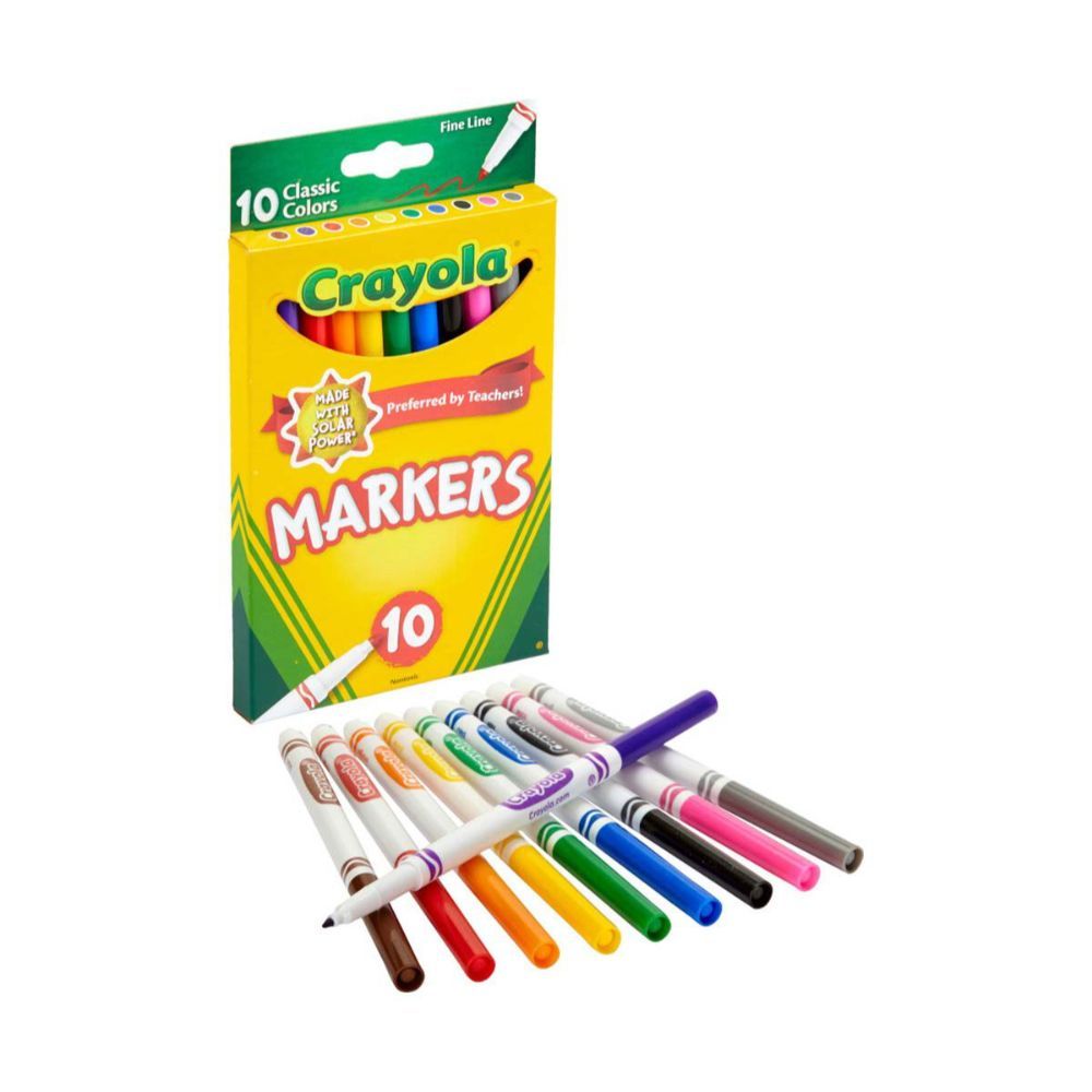 Crayola - 10 Classic Fine Line Colormax Markers