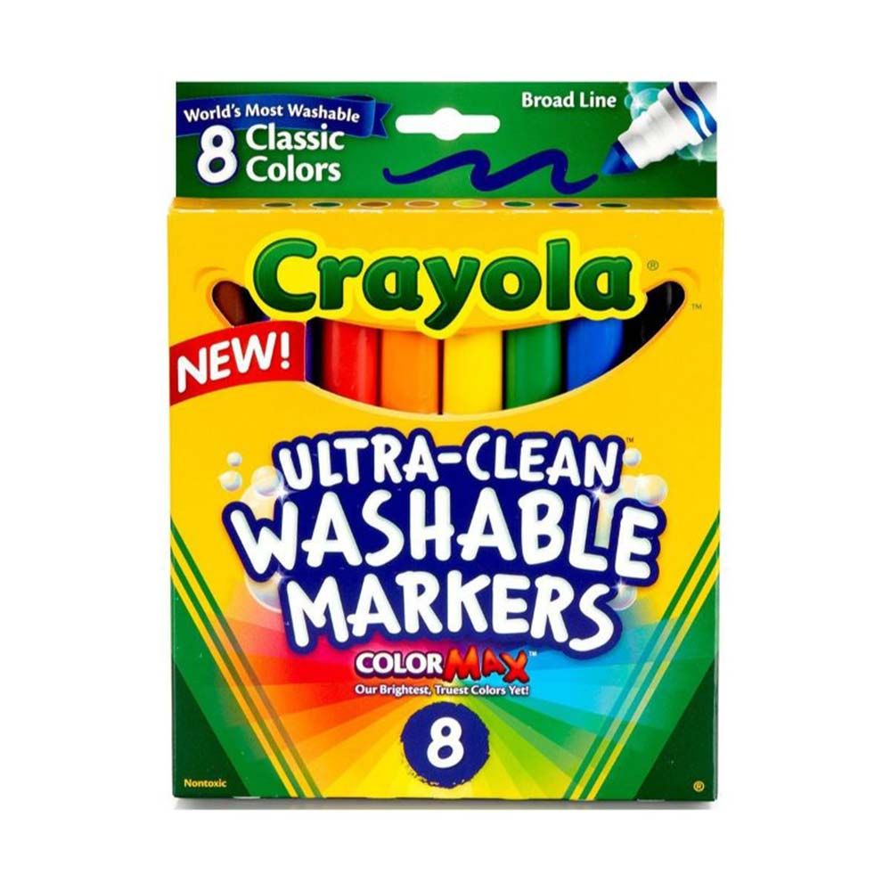 Crayola - 8 Ultra Clean Washable Classic Broad Line Markers