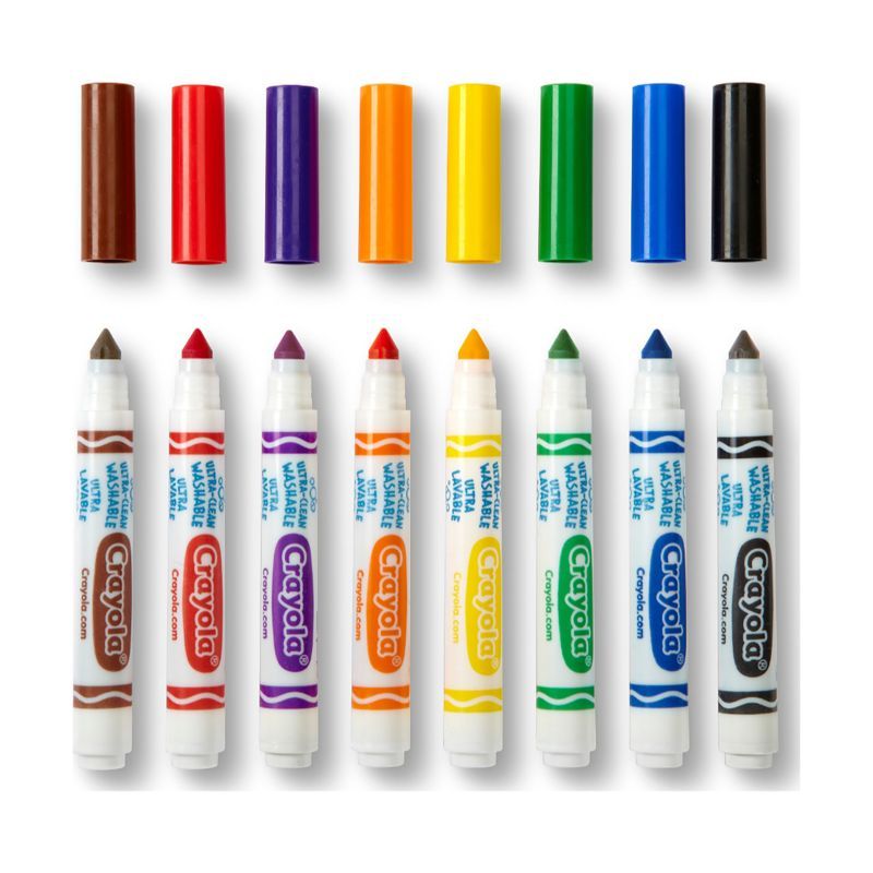 Crayola - 8 Ultra Clean Washable Classic Broad Line Markers