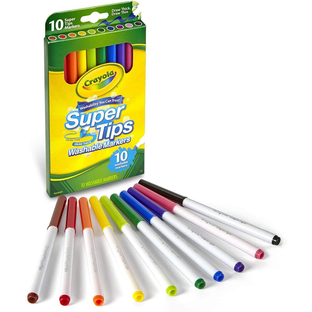 Crayola - Washable Super Tips Markers - Pack of 10