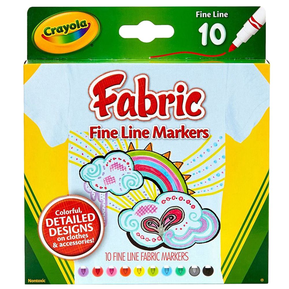 Crayola - 10 Fabric Markers