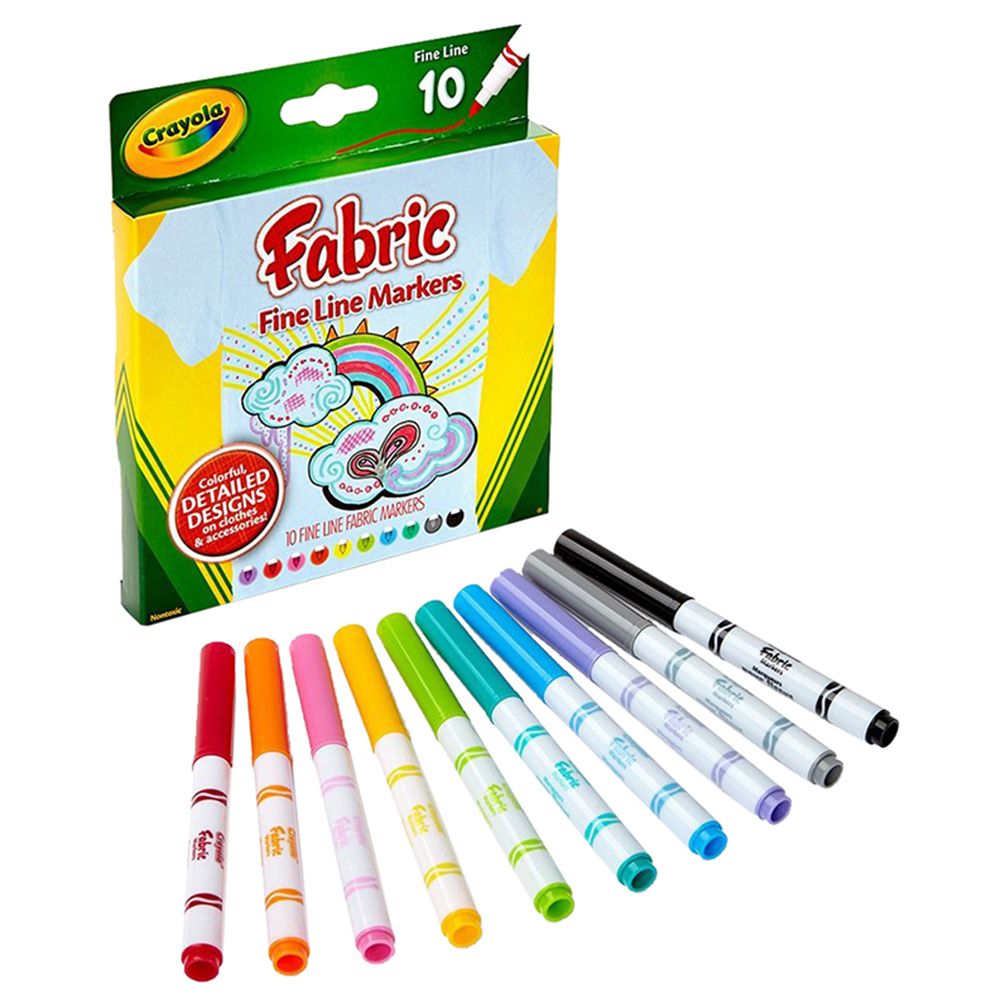 Crayola - 10 Fabric Markers