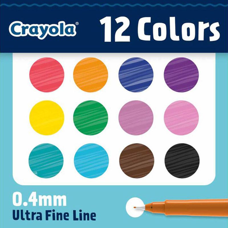 Crayola - Ultra-Fine Point Doodle Markers - 12pcs