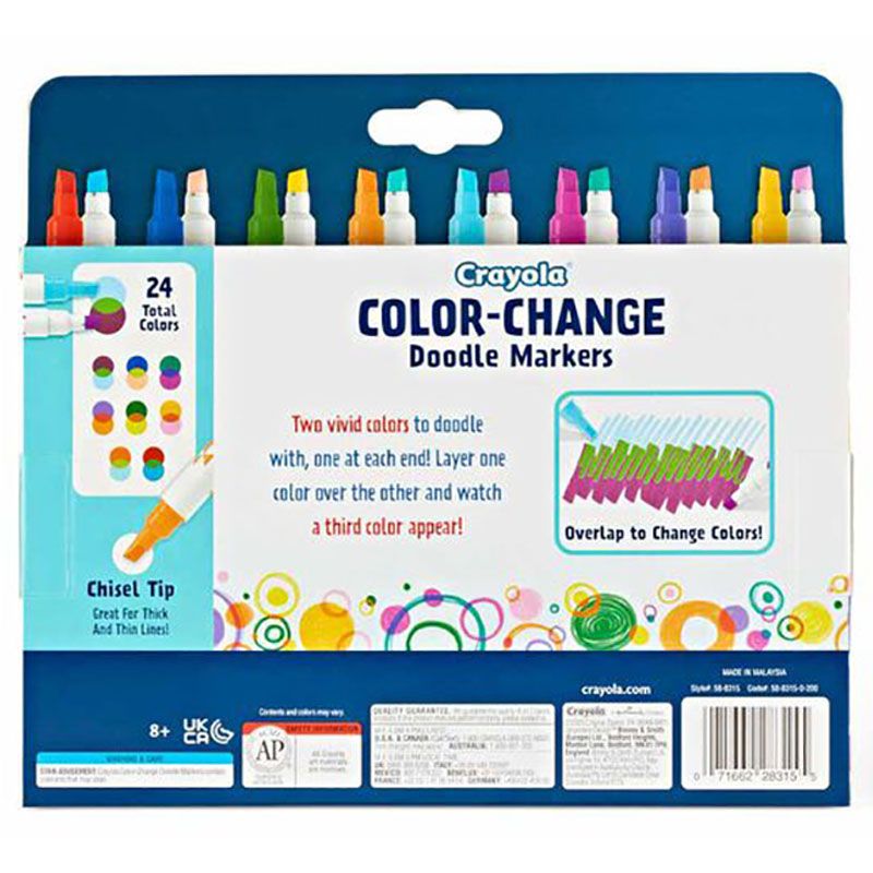 Crayola - Color Change Doodle Markers - 8pcs