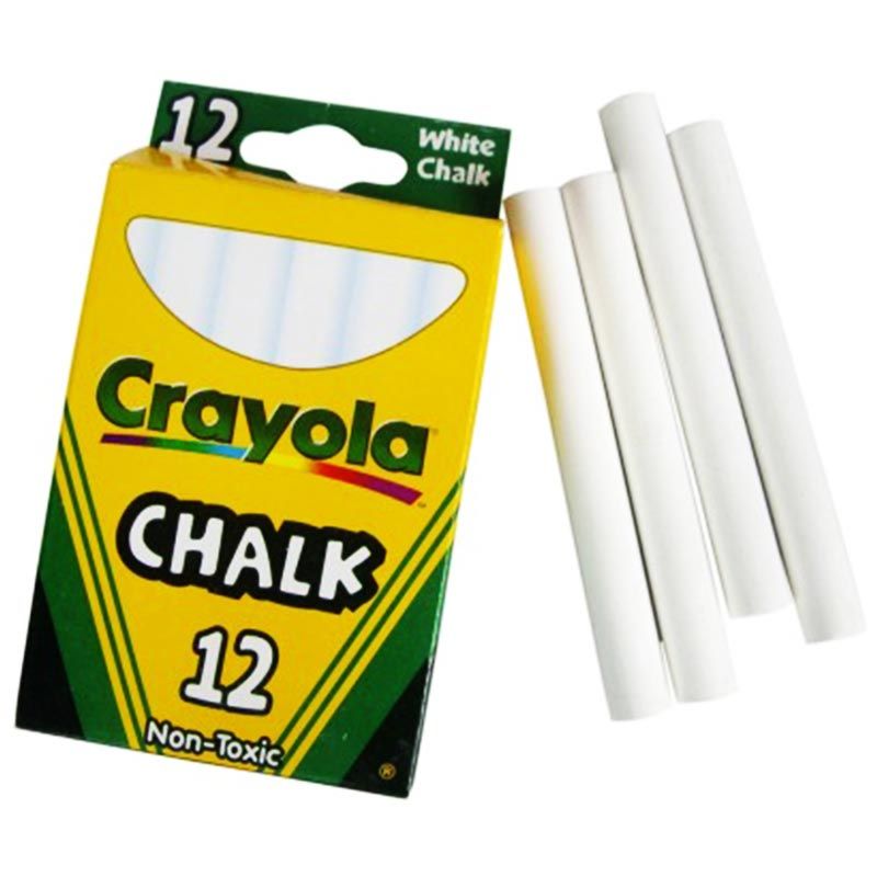 Crayola - 12 Anti Dust Chalks - White