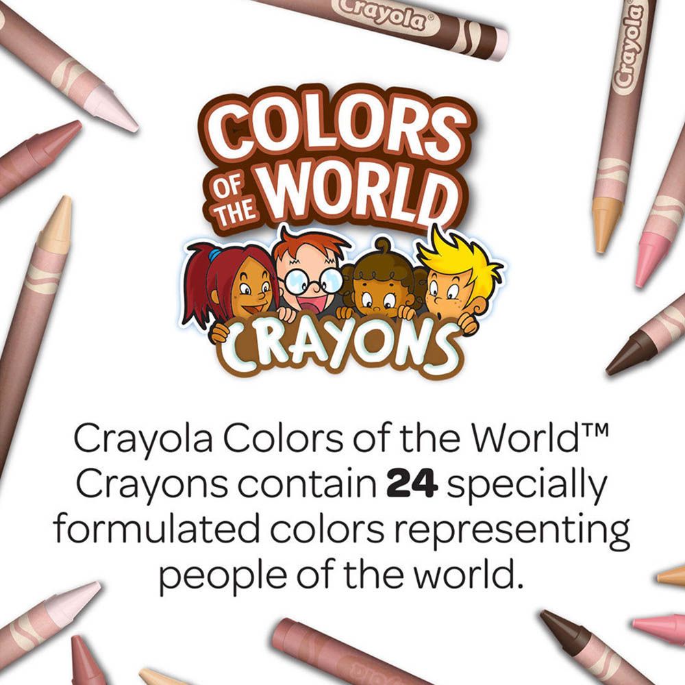 Crayola - Colors Of The World Crayons - Skin Tone - 24pcs