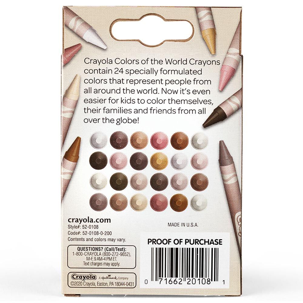 Crayola - Colors Of The World Crayons - Skin Tone - 24pcs