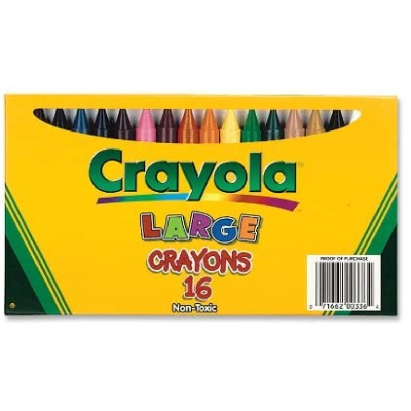 Crayola - Set of 16 Large Crayons - Lift Lid Box