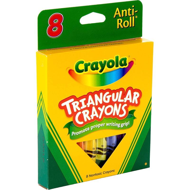 Crayola - 8 Anti-Roll Triangular Crayons