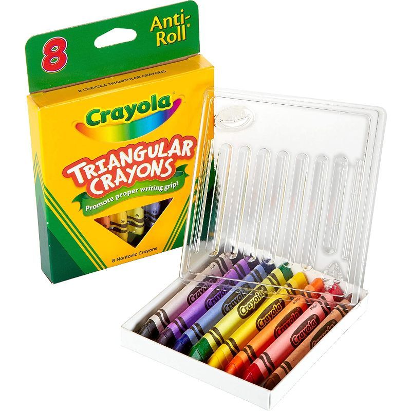 Crayola - 8 Anti-Roll Triangular Crayons