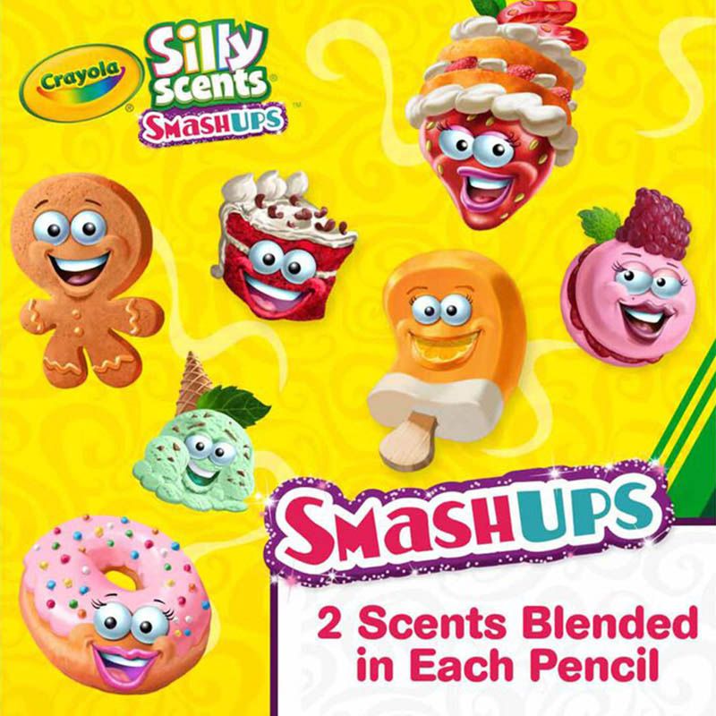 Crayola - Silly Scents Smash Ups Coloured Pencils - 12pcs