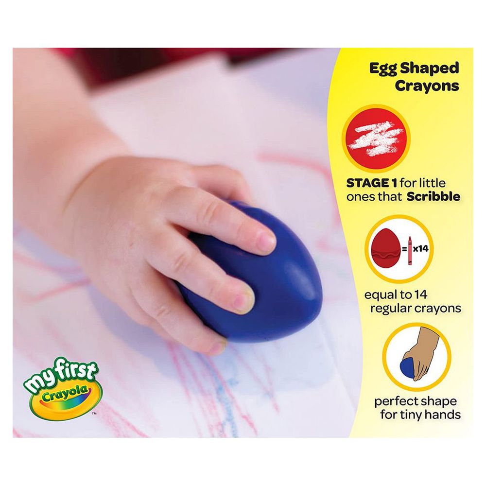 Crayola - My First Palm Grip Crayons Coloring For Toddlers 3 Count