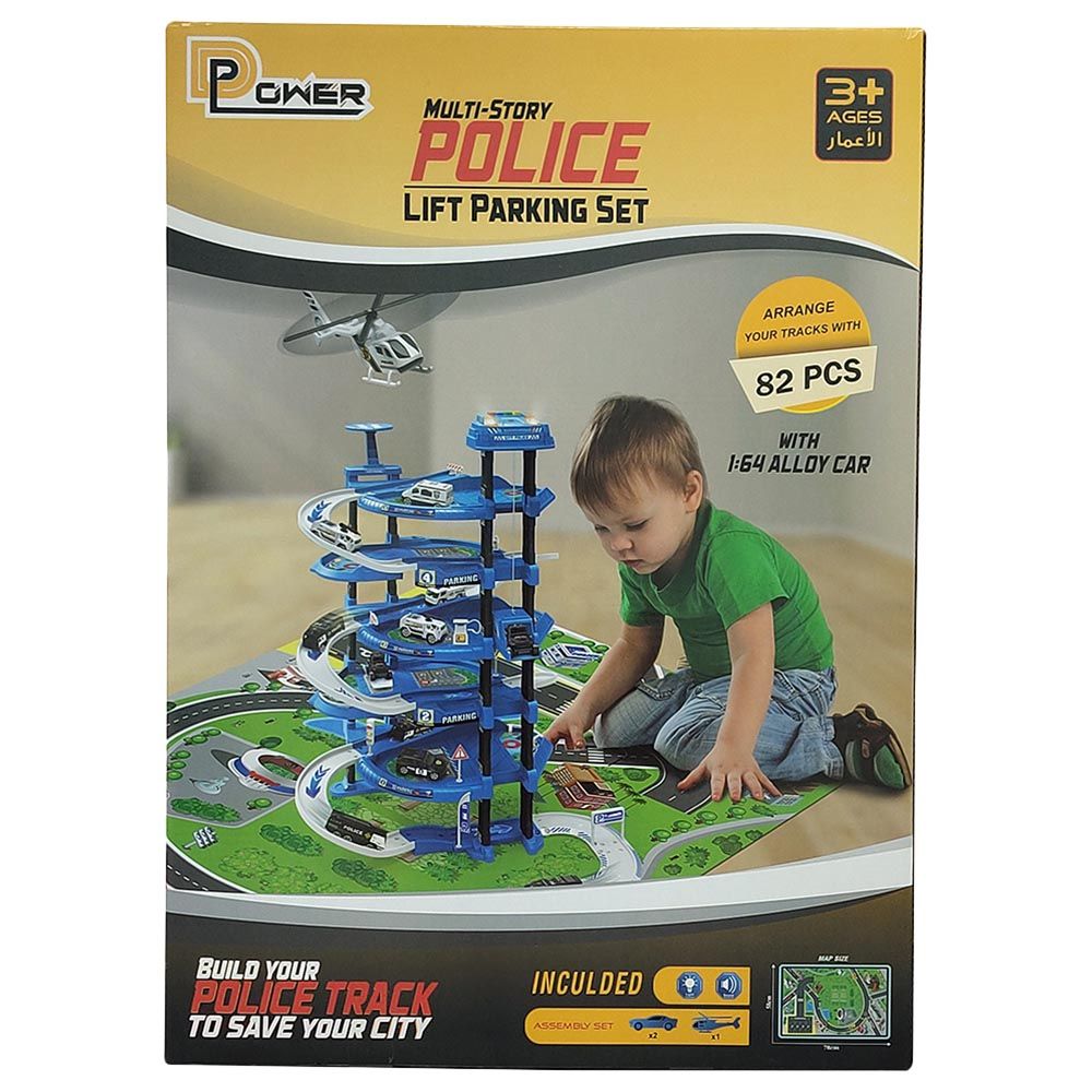 D-Power - 5 Level Police Station Lift Parking DIY Build Set - 82pcs