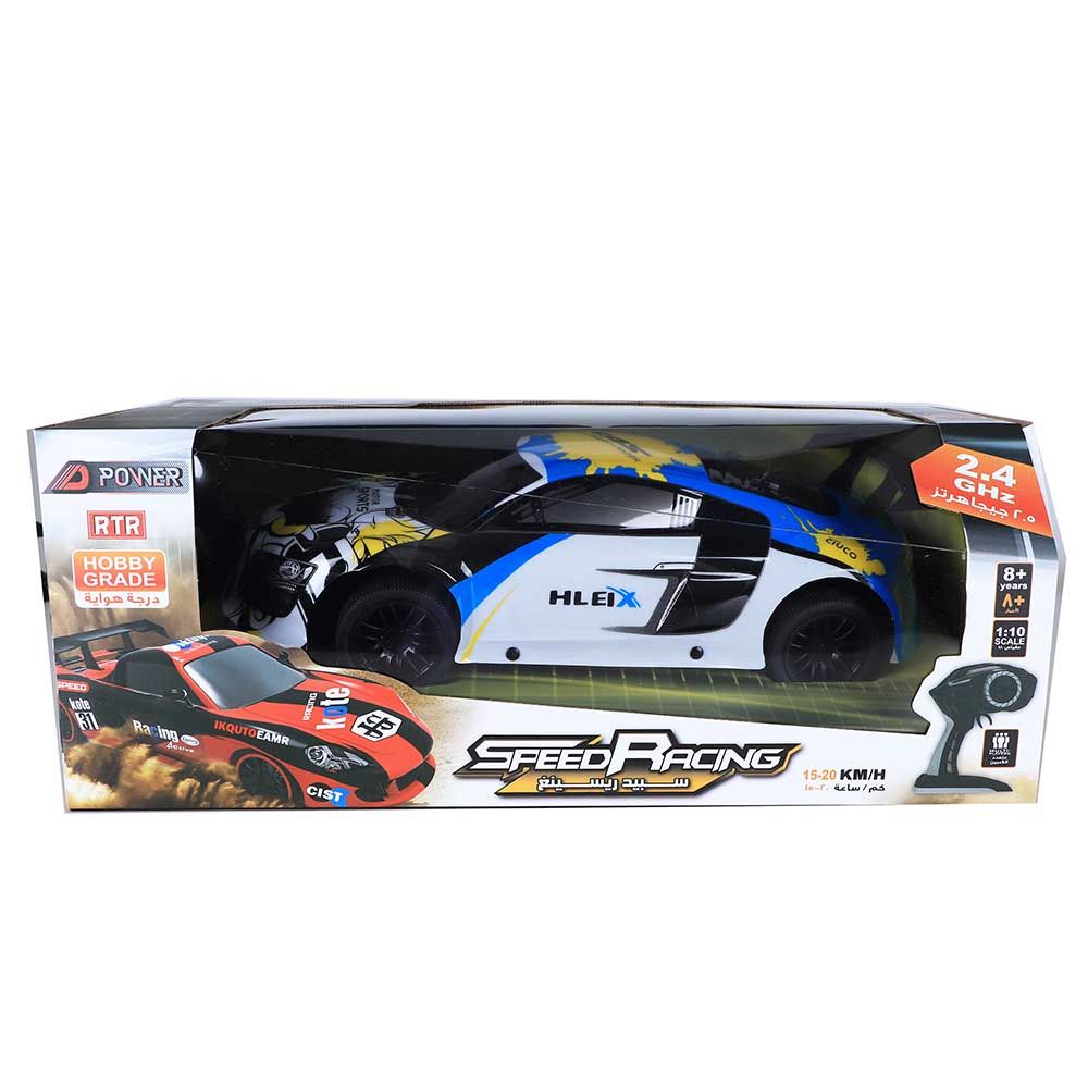 D-Power - Speed Racing RTR 1:10 Scale, 2.4Ghz RC Race Car - Blue