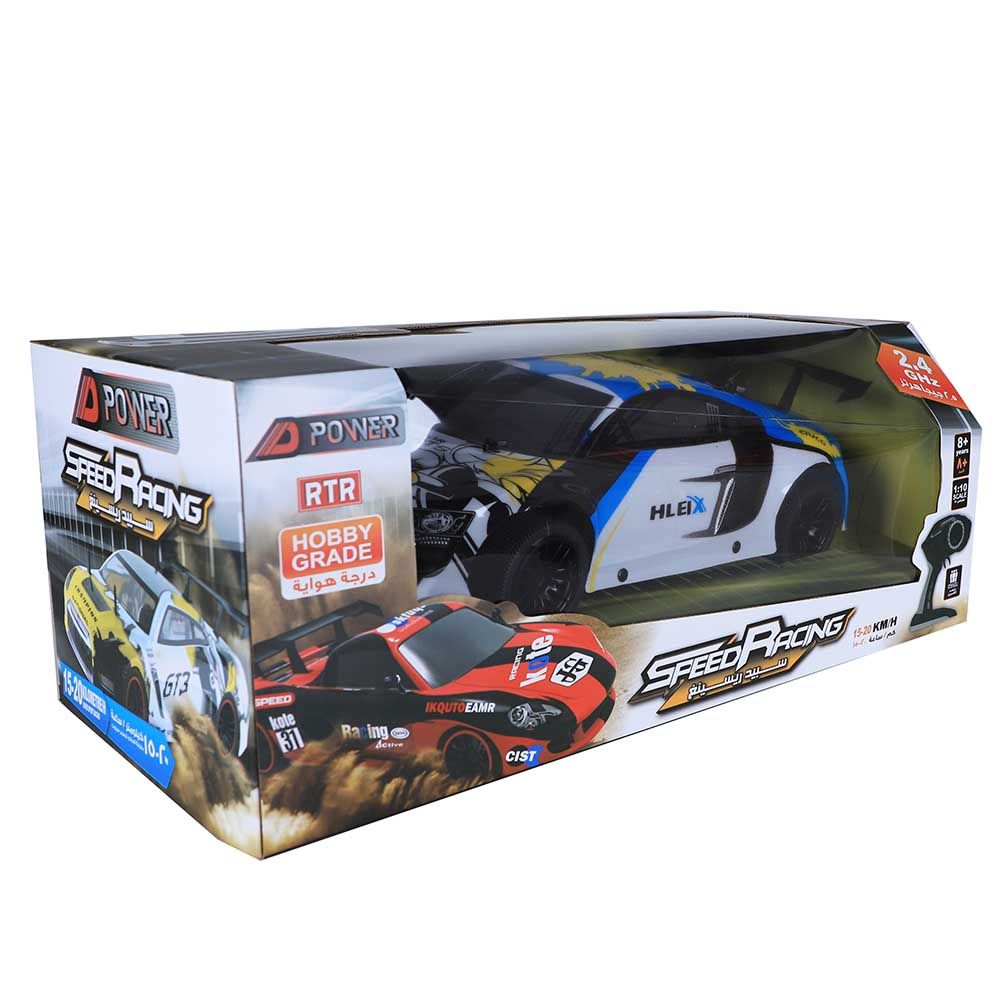 D-Power - Speed Racing RTR 1:10 Scale, 2.4Ghz RC Race Car - Blue