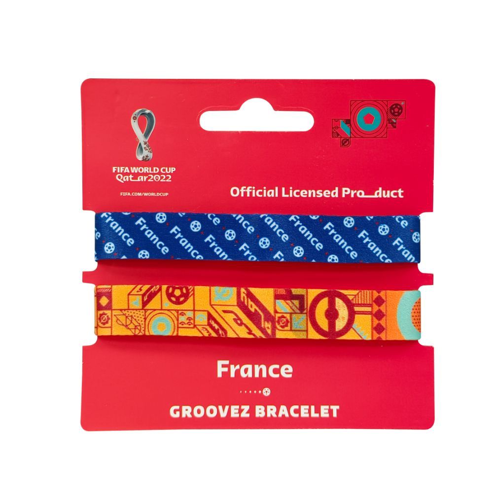 Fifa - Fabric Fashionable Qatar 2022 World Cup Country Team Nylon Wrist Band - France 1pc - Assorted