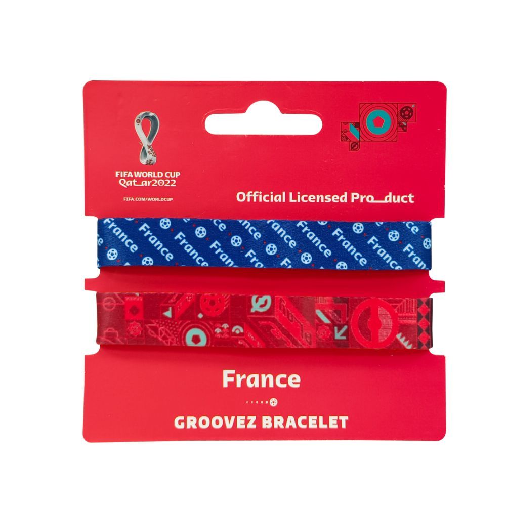 Fifa - Fabric Fashionable Qatar 2022 World Cup Country Team Nylon Wrist Band - France 1pc - Assorted