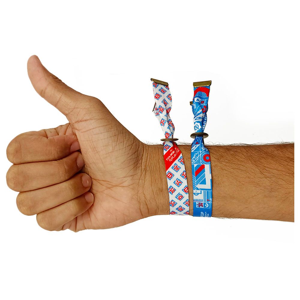 Fifa - Fabric Fashionable Qatar 2022 World Cup Country Team Nylon Wrist Band - France 1pc - Assorted