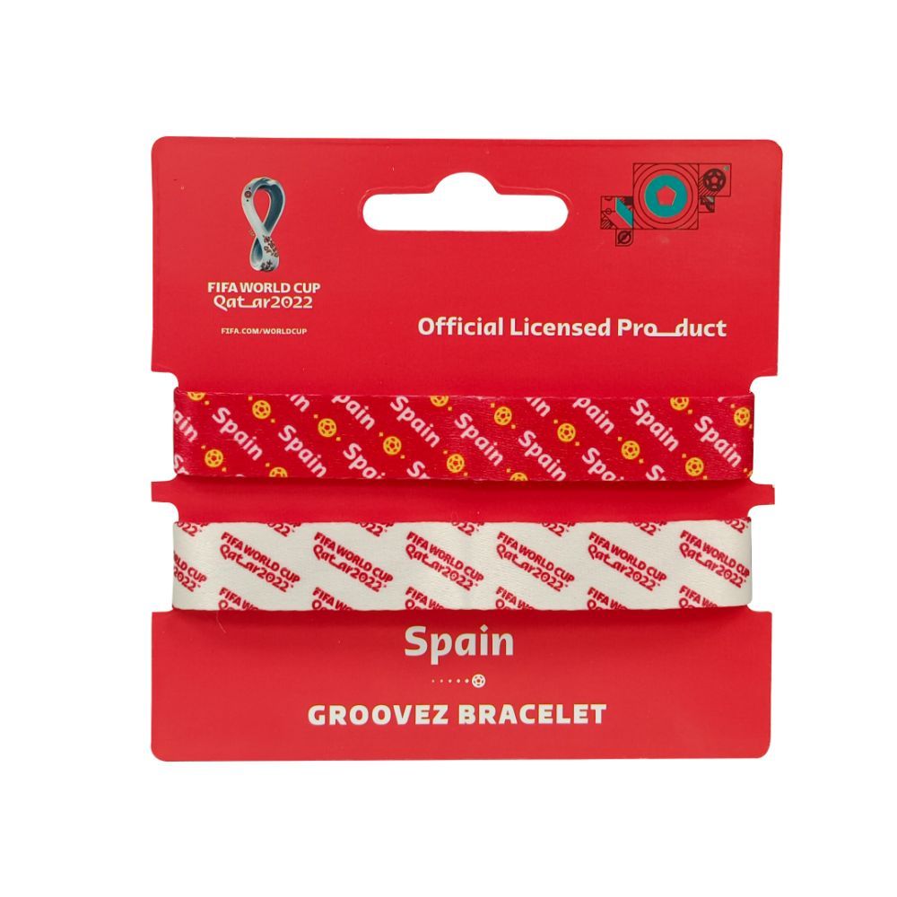 Fifa - Fabric Fashionable Qatar 2022 World Cup Country Team Nylon Wrist Band - Spain 1pc - Assorted