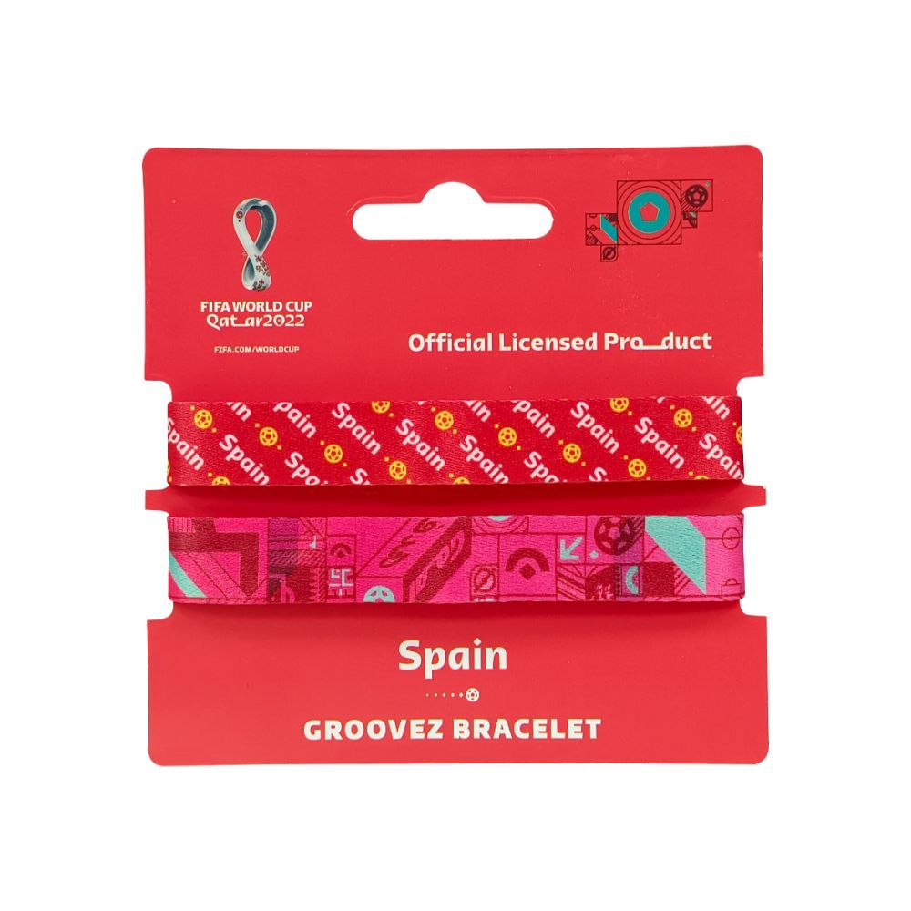 Fifa - Fabric Fashionable Qatar 2022 World Cup Country Team Nylon Wrist Band - Spain 1pc - Assorted