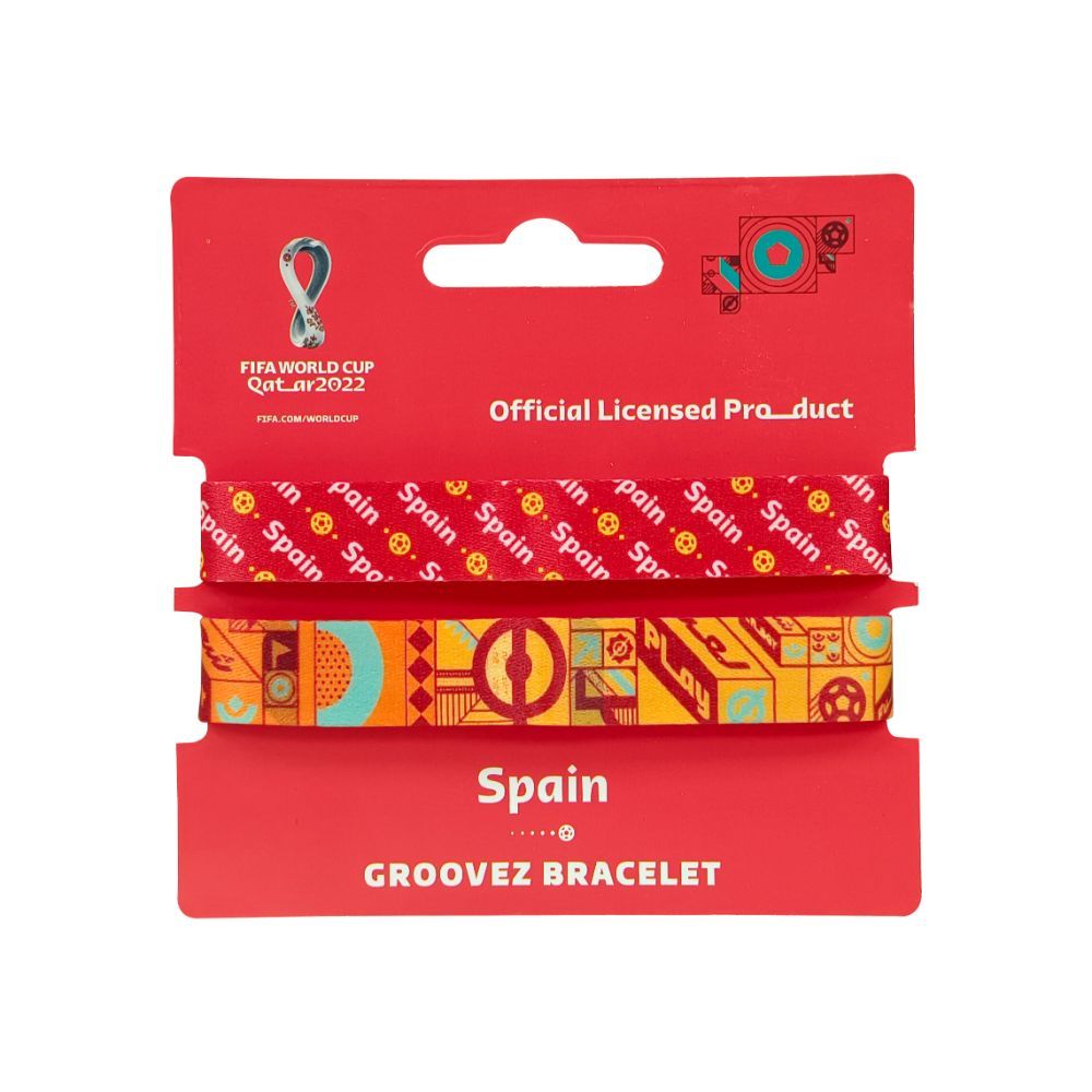 Fifa - Fabric Fashionable Qatar 2022 World Cup Country Team Nylon Wrist Band - Spain 1pc - Assorted