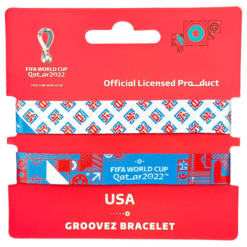 Fifa - Fabric Fashionable Qatar 2022 World Cup Country Team Nylon Wrist Band - USA 1pc - Assorted