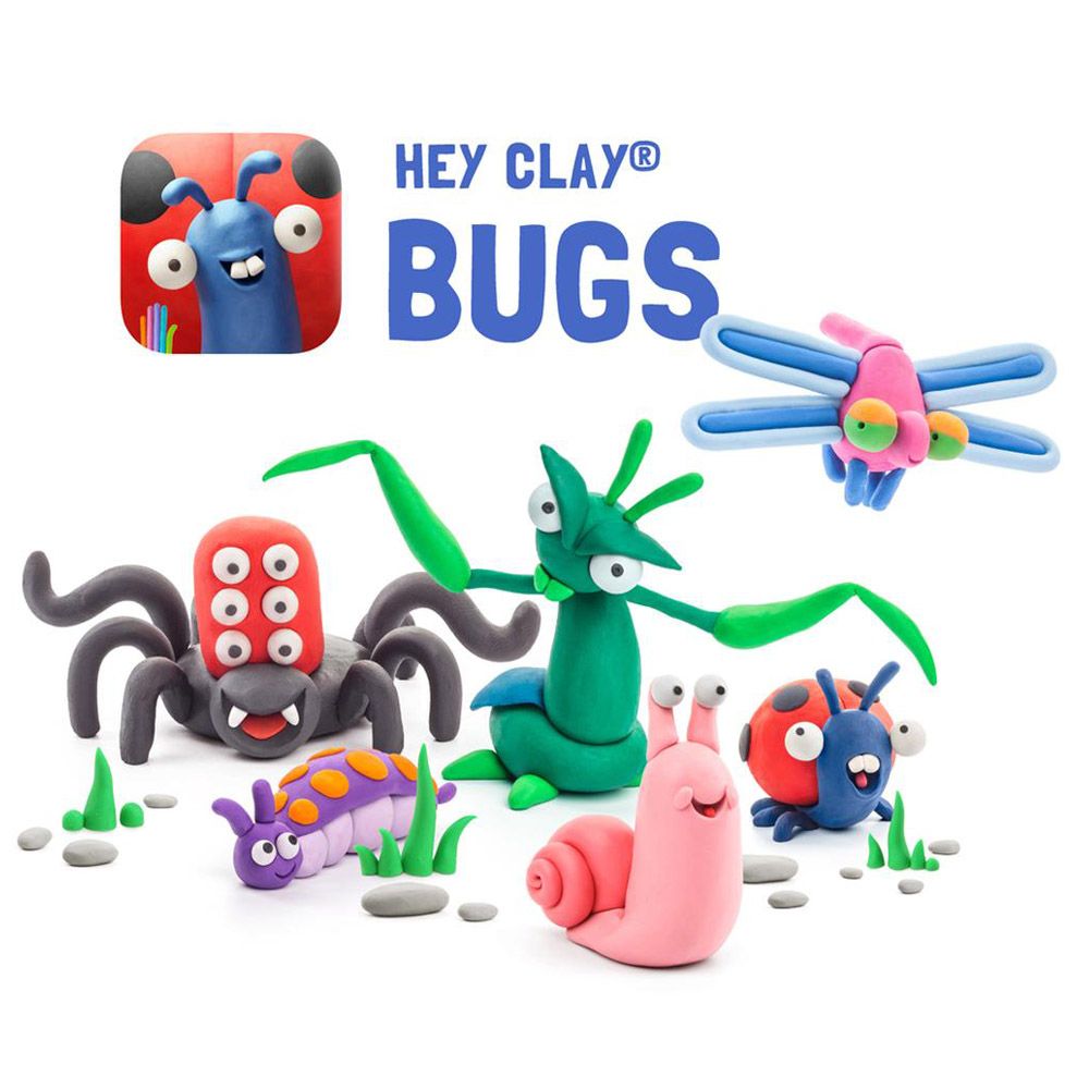 Hey Clay - Bugs Modelling Air Dry Clay Kit - 15pcs