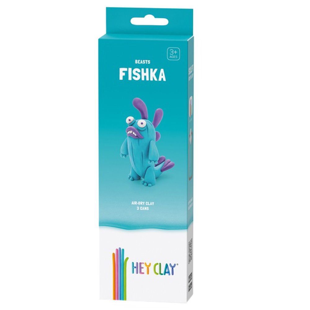 Hey Clay - DIY Fishka Plastic Modelling Air Dry Clay Kit - 3pcs