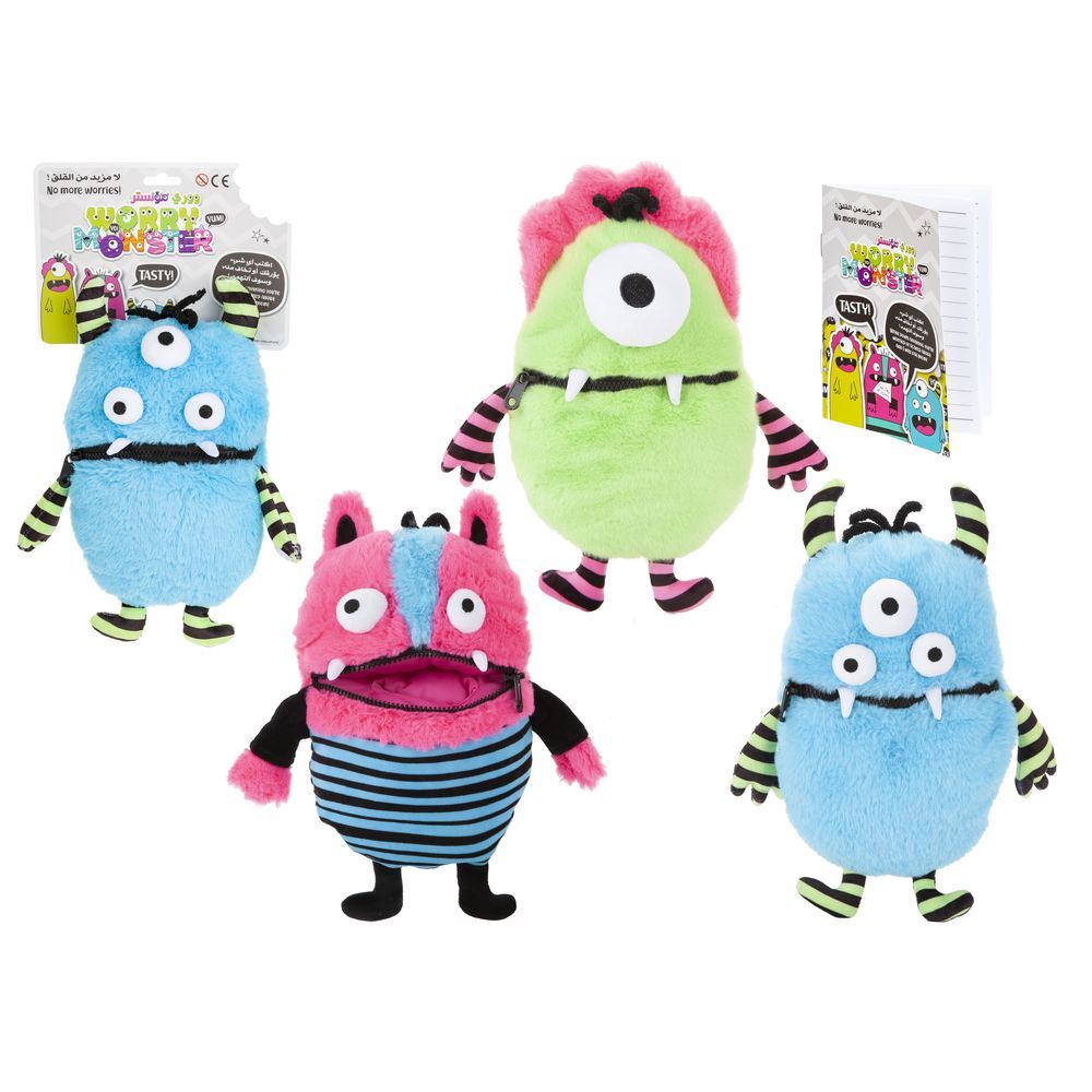 Worry Monster - Rabbit Fur Soft Plush Toy 15cm - Assorted 1pc