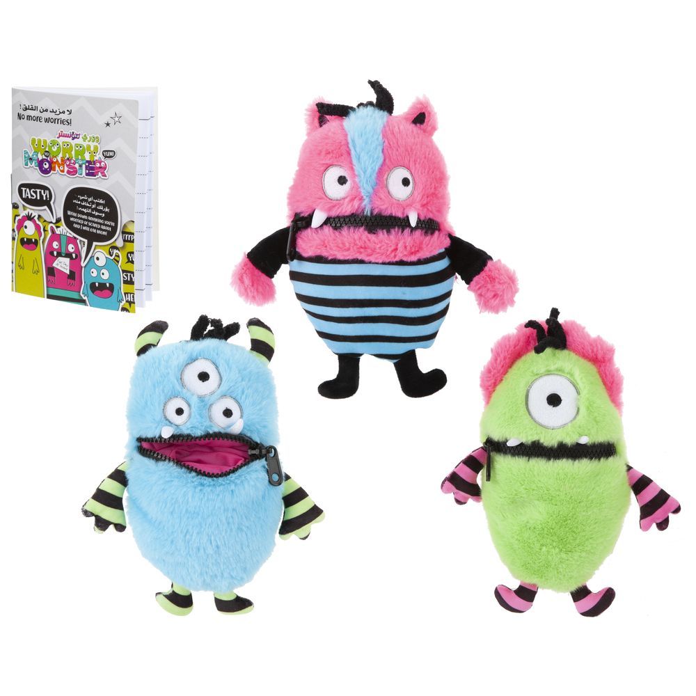 Worry Monster - Rabbit Fur Soft Plush Toy 20cm - Assorted 1pc