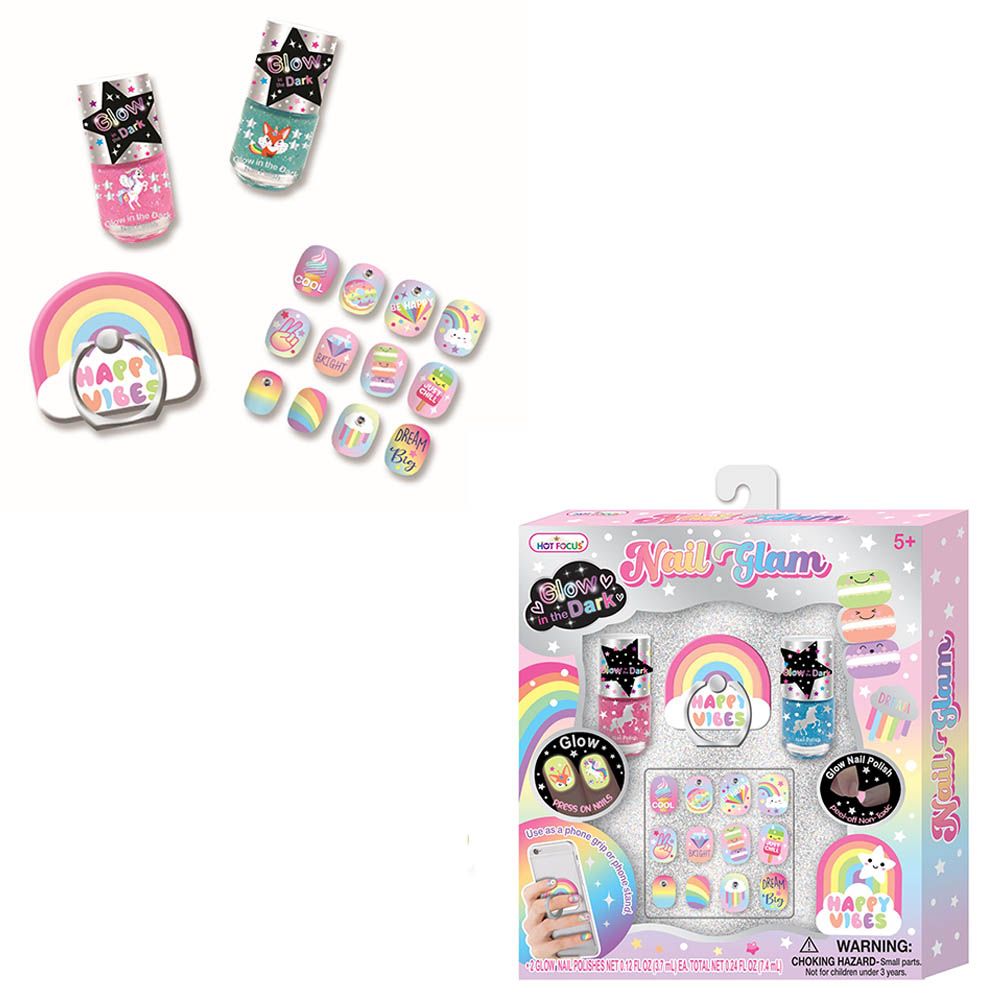 Hot Focus - Rainbow Nail Glam Set